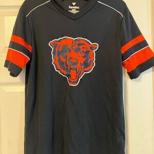 Chicago Bears NFL Fanatics Blue Orange Short Sleeve Shirt Mens Small